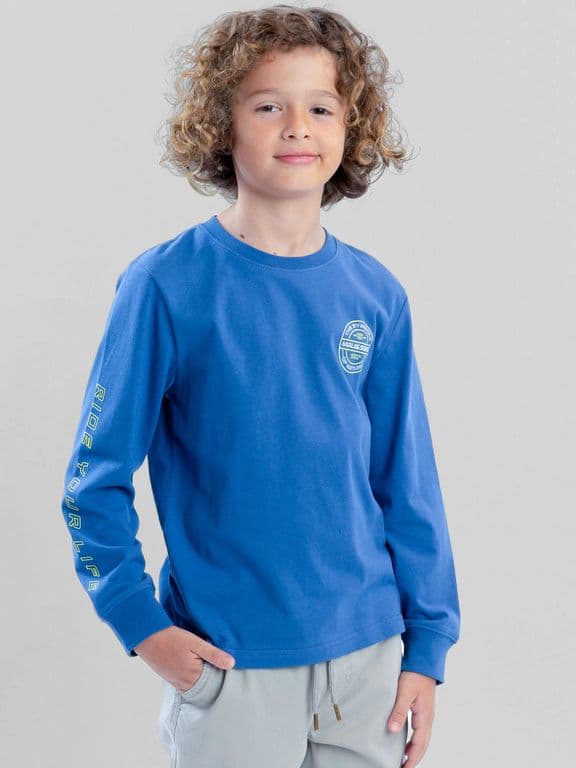 Polera ML Lowtide Celeste Infantil Celeste 4