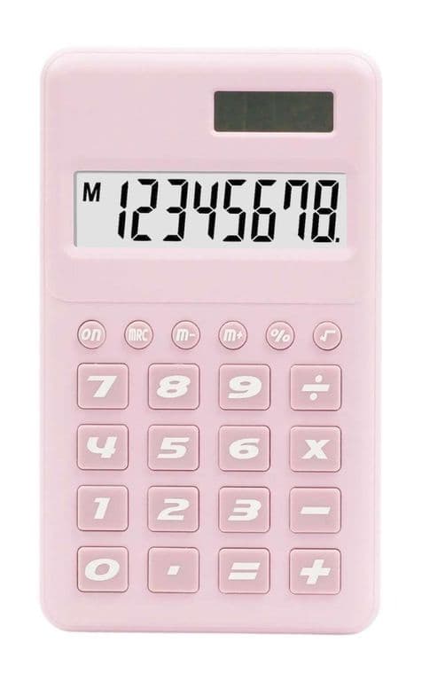 Calculadora Rosa Pink De Bolsillo Oficina Colegio Rosada - Rosa