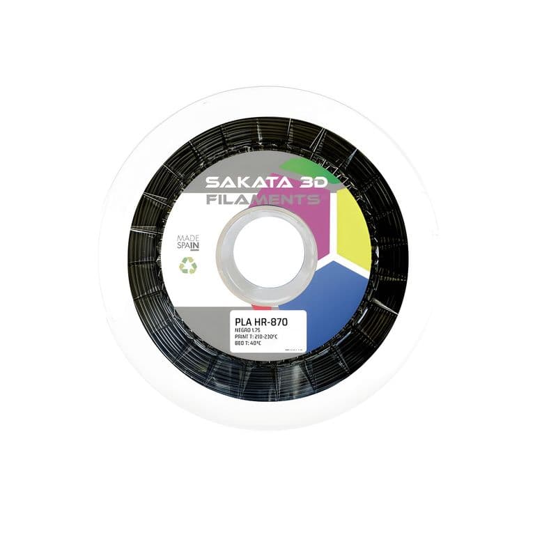 Filamento Sakata PLA HR-870 Negro 1kg