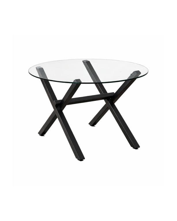 Mesa de Vidrio Redonda X Black 110 cm