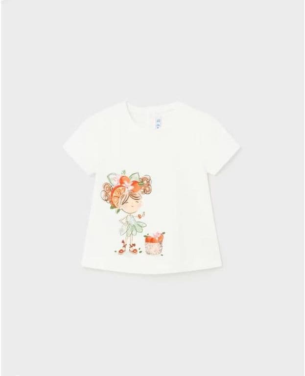 Camiseta estampada better cotton bebe nina Blanco 12 MESES