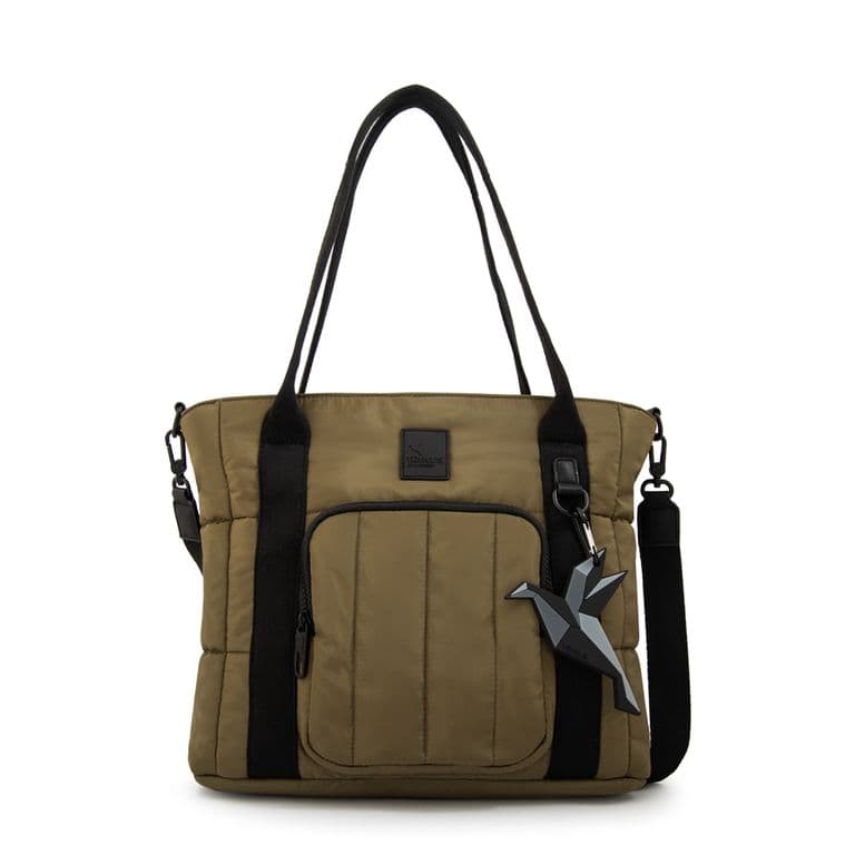 Cartera tote porta notebook florence mediana verde oliva Verde TALLA UNICA