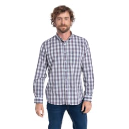 CAMISA MANGA LARGA TREVIRA CUADROS HOMBRE ALMERIA Burdeos L