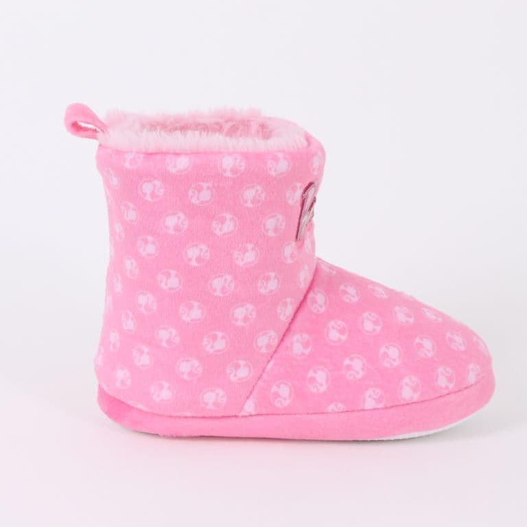 Pantufla Bota Nina Invernal Logo Print Rosado Rosa 25
