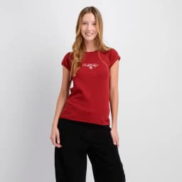 POLERA MANGA CORTA MONETTE ROJO OSCURO Rojo Oscuro L