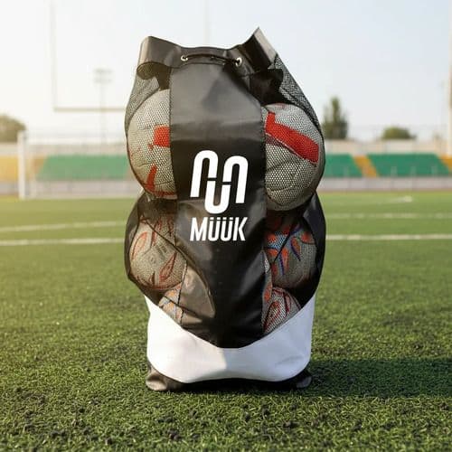 Bolso Balonero 18 Un Negro Liso Transportar Pelotas