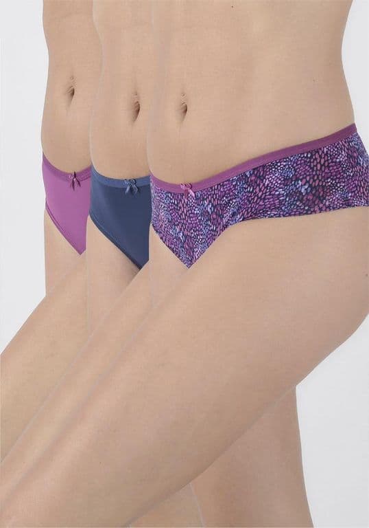 Pack 3x pantaleta microfibra P31415-MOR Morado M