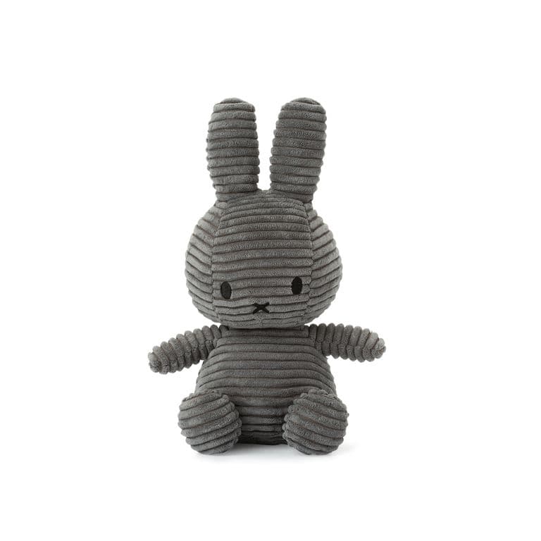 Peluche Miffy Eco Corduroy - 23 cm - 9" Color Gris
