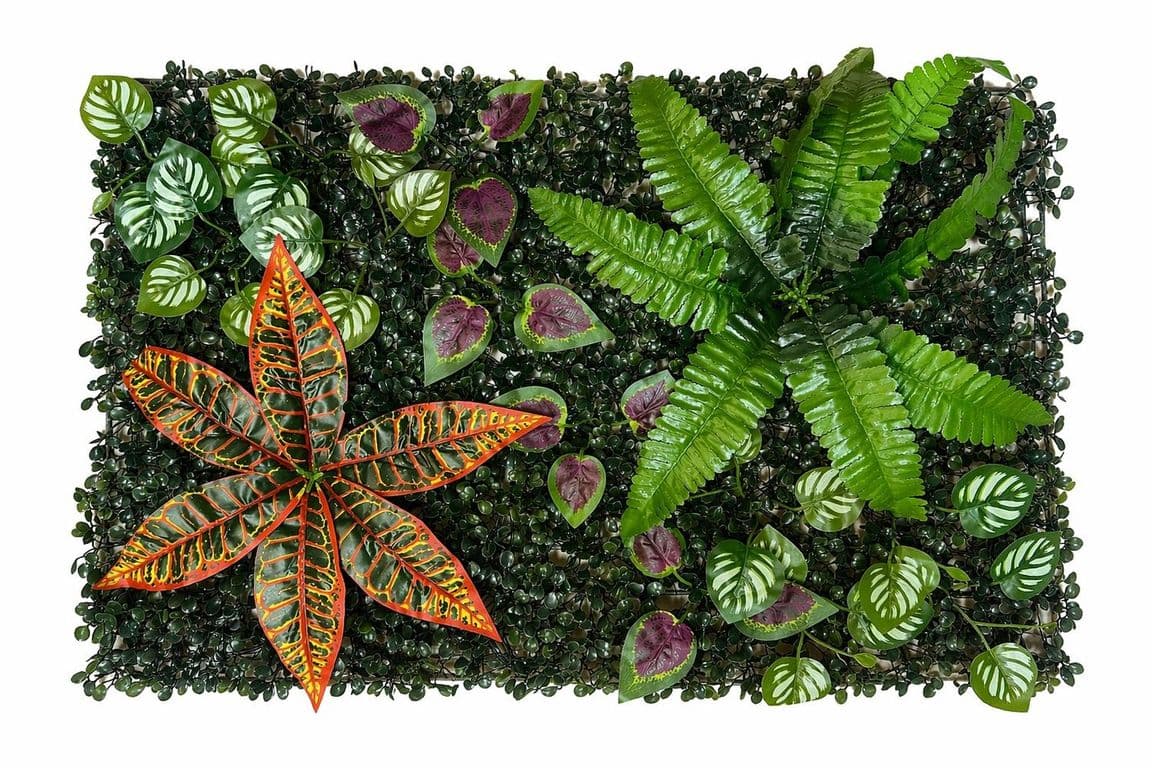 Jardin Muro Vertical Artificial B Palmeta Plantas 60x40 Cm Para Decoracion De Interiores Y Terrazas