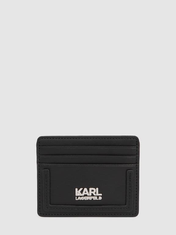 Tarjetero con logo metalico K / Style Negro Negro TALLA UNICA