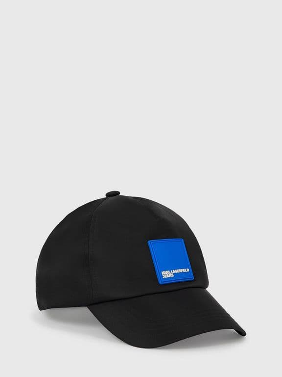 Jockey de nailon con parche frontal Negro Negro TALLA UNICA