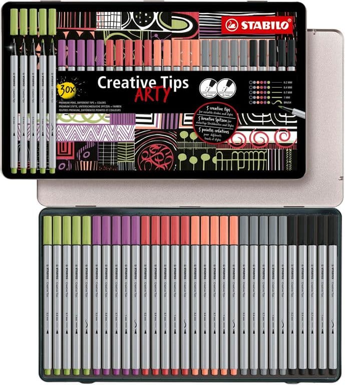Estuche Tiralineas Creative Tips Arty 30 Lapices