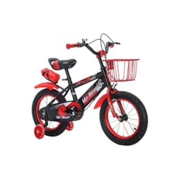Bicicleta Aro 16 Con Cesta, Ruedas Luces Y Botellon De Agua Rojo M