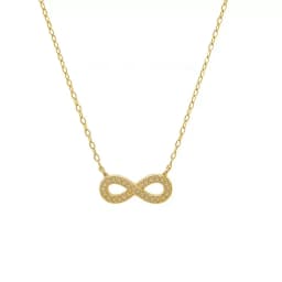 Collar Plata 925 Infinito Bri Dorado TALLA UNICA