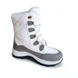 Botin Impermeable Forrado En Chiporro Frio Nieve y Lluvia Blanco 40
