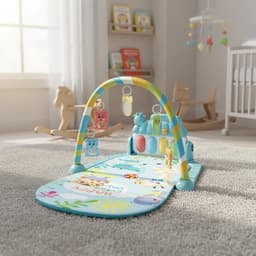 Alfombra Gimnasio Musical Con Piano Juguete Para Bebe Celeste
