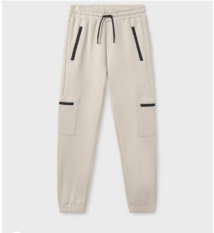 Pantalon casual contrastes chicos Blanco 10 ANOS