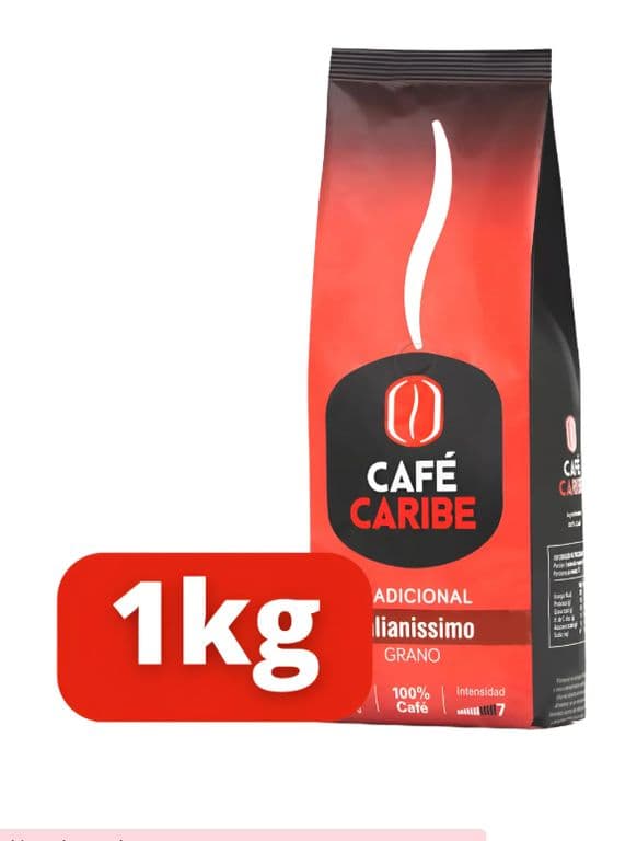Cafe Caribe Italianissimo Tradicional 1 kilo en grano