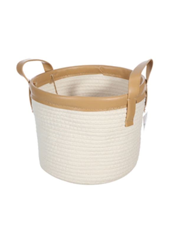 Canasto de Fibra Seagrass 28x22 cm. Natural
