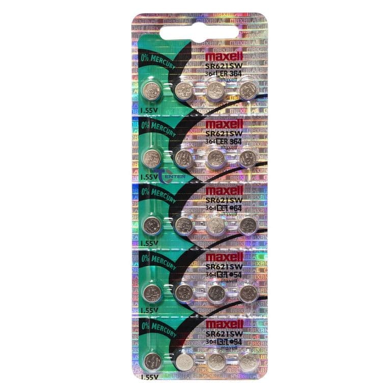 Pack 20 Pilas SR621SW (364) 1.55v Tipo Boton Holograma