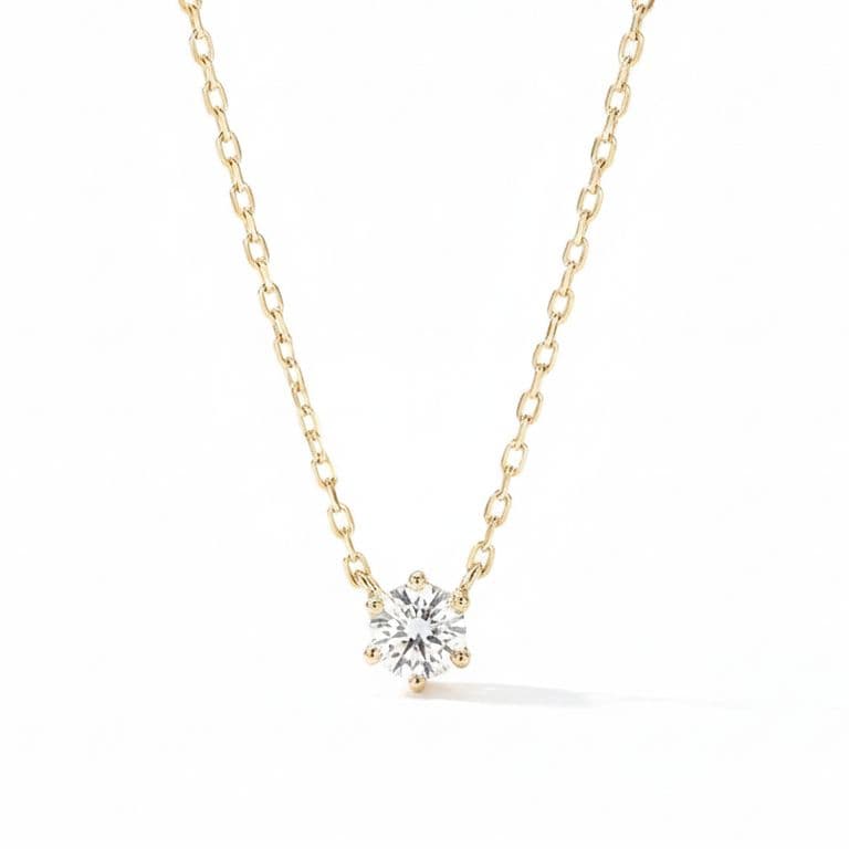 Collar Plata 925 Punto Luz 6p Dorado TALLA UNICA