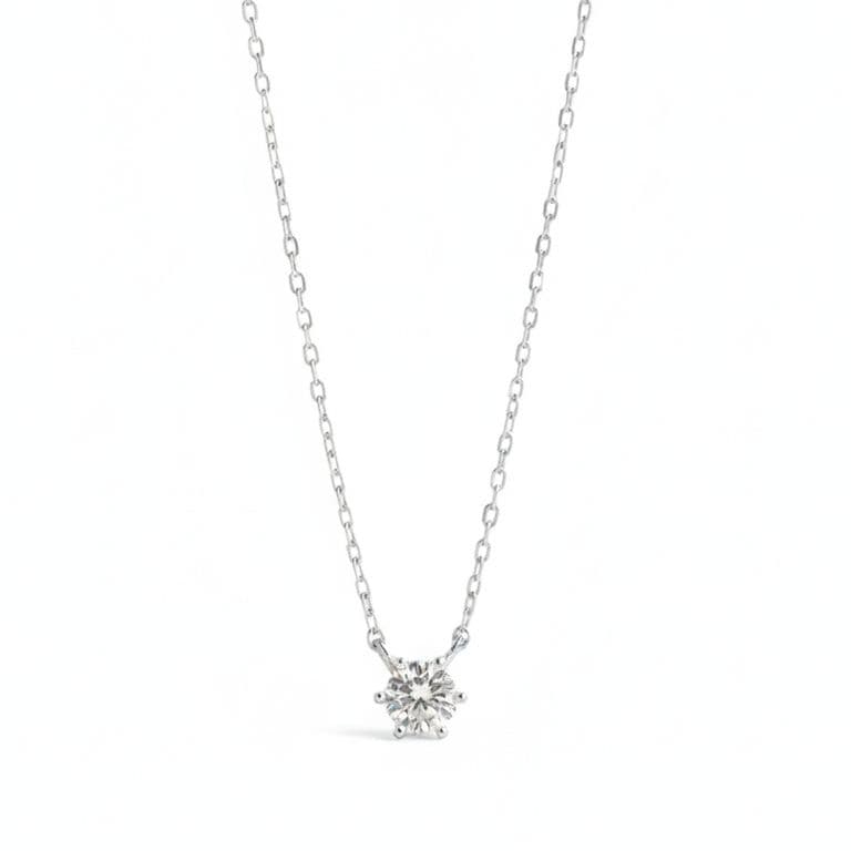 Collar Plata 925 Punto Luz 6p Plateado TALLA UNICA