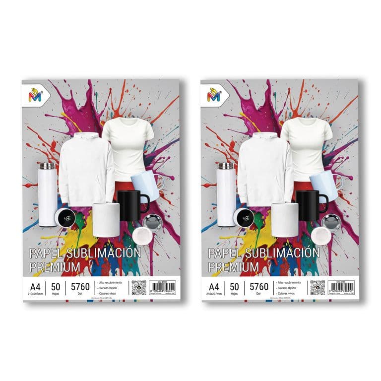 Pack x2 Papel Sublimacion A4 - 100 Hojas 5760 Dpi Premium