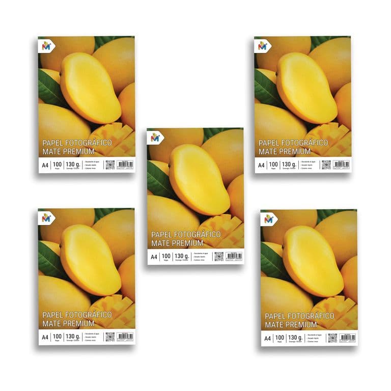 500 Hojas Papel Mate A4 130gr - Pack Ahorro Secado Rapido