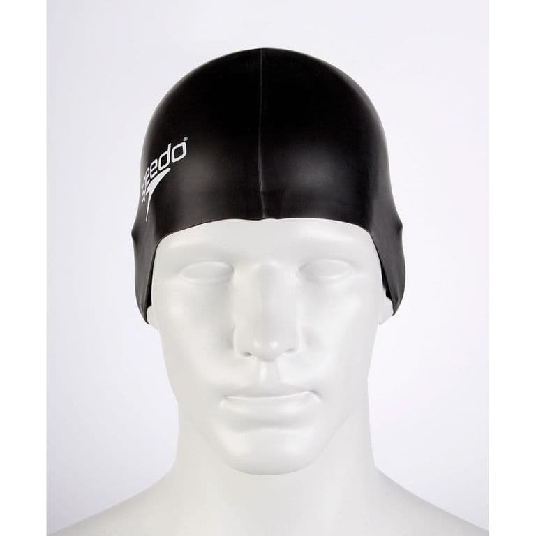 Gorro de Natacion Plain Flat Silicona Negro