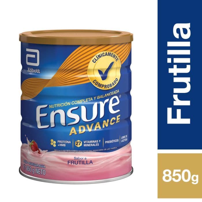 Ensure Advance Frutilla 850g Lata Suplemento Nutricional