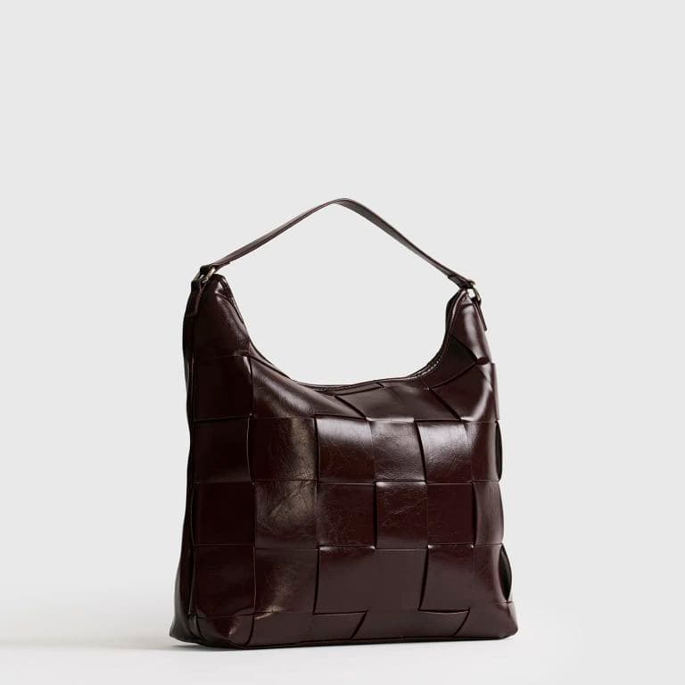 Cartera De Hombro Cuadrado Tejidos Woman Burdeos TALLA UNICA
