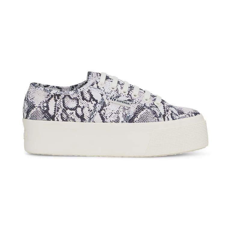 Zapatilla 2790 Print White Avorio Navy Snake Blanco 35
