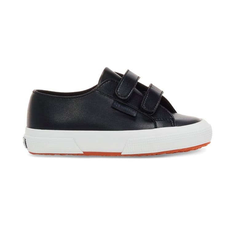 Zapatilla Kids 2750 Vegan Faux Leather Black White Negro 31