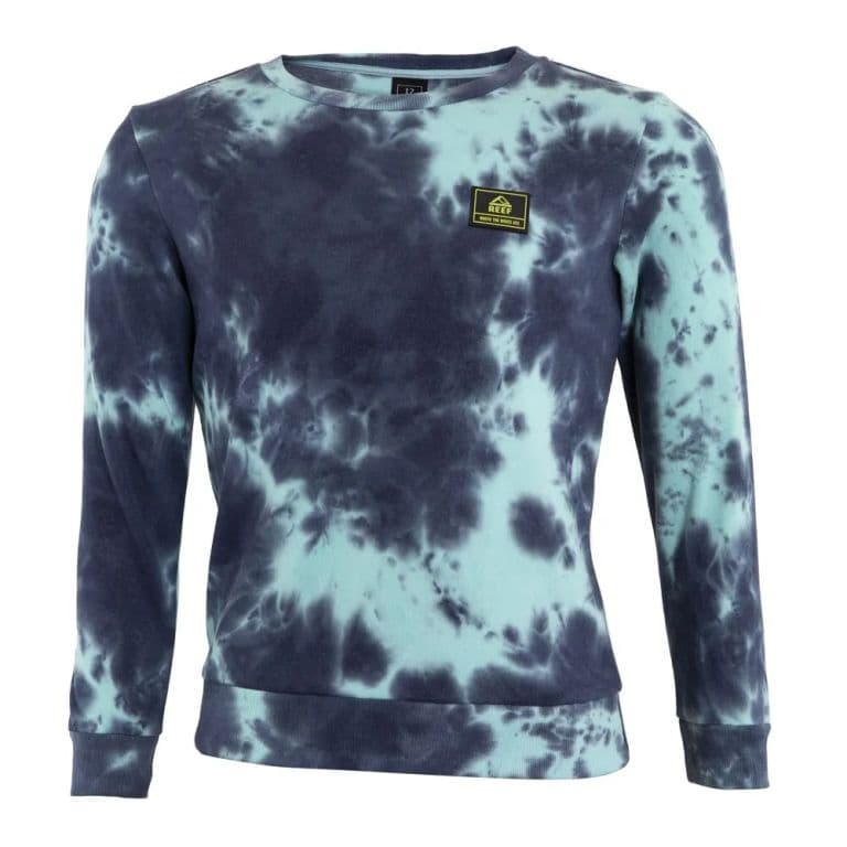 Poleron Kids Crew Tie Dye Blue Print Azul 10 ANOS