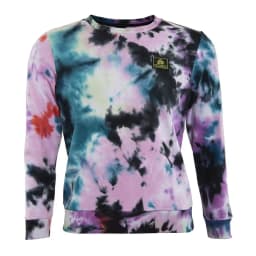 Poleron Kids Crew Tie Dye Purple Morado 10 ANOS