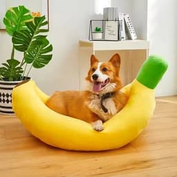 Cama Banana Ultrasuave para mascotas Perros Gatos Talla M