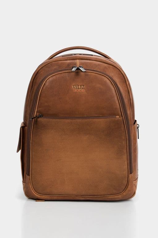 Velez Mochila Tropical De Cuero Miel Ambar TALLA UNICA