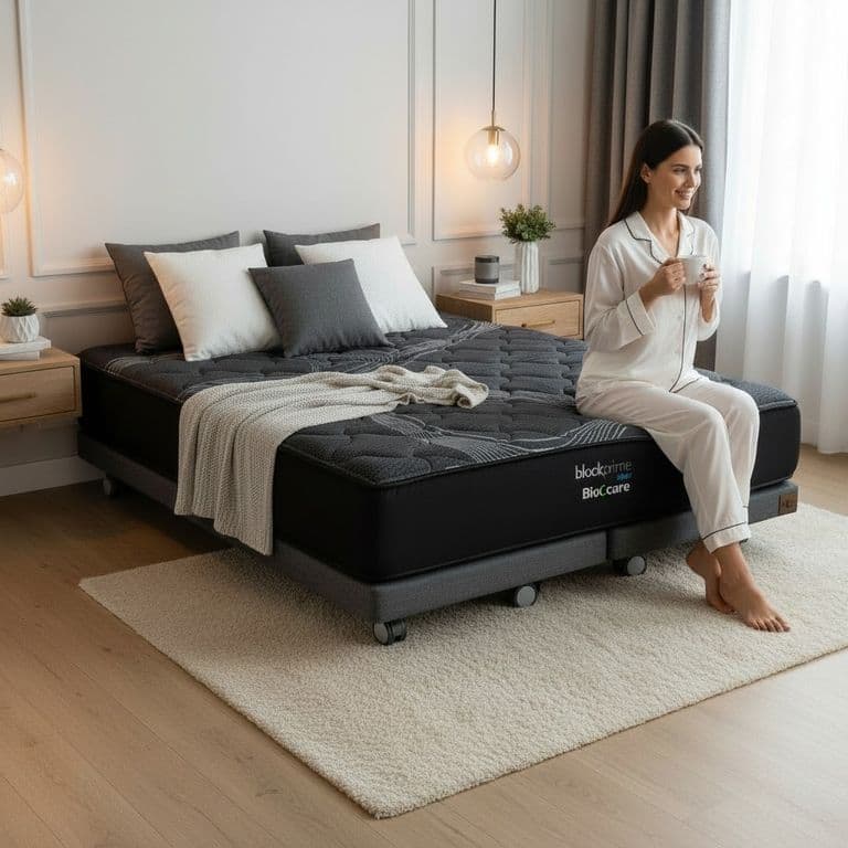 Cama 2 Plaza Box 8 cm - L200 cm + Colchon Black Prime - Modelo Uno / Con Rueda Divan (Gris)
