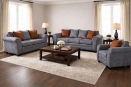 Juego de Living 3 2 1 Aconcagua Gris humo