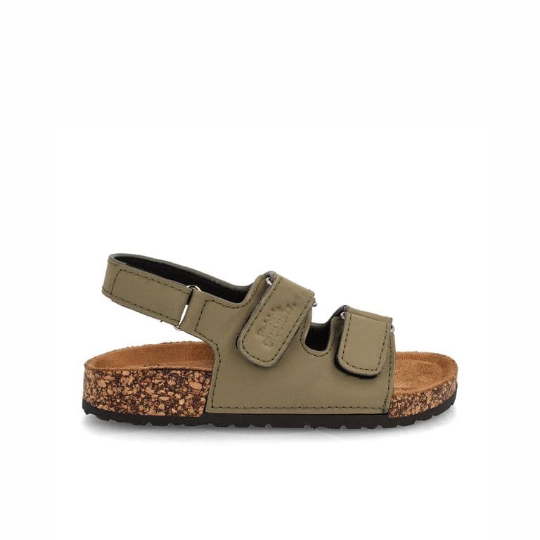 Sandalia Nino Bubblegummers Frazer Khaki Beige 30