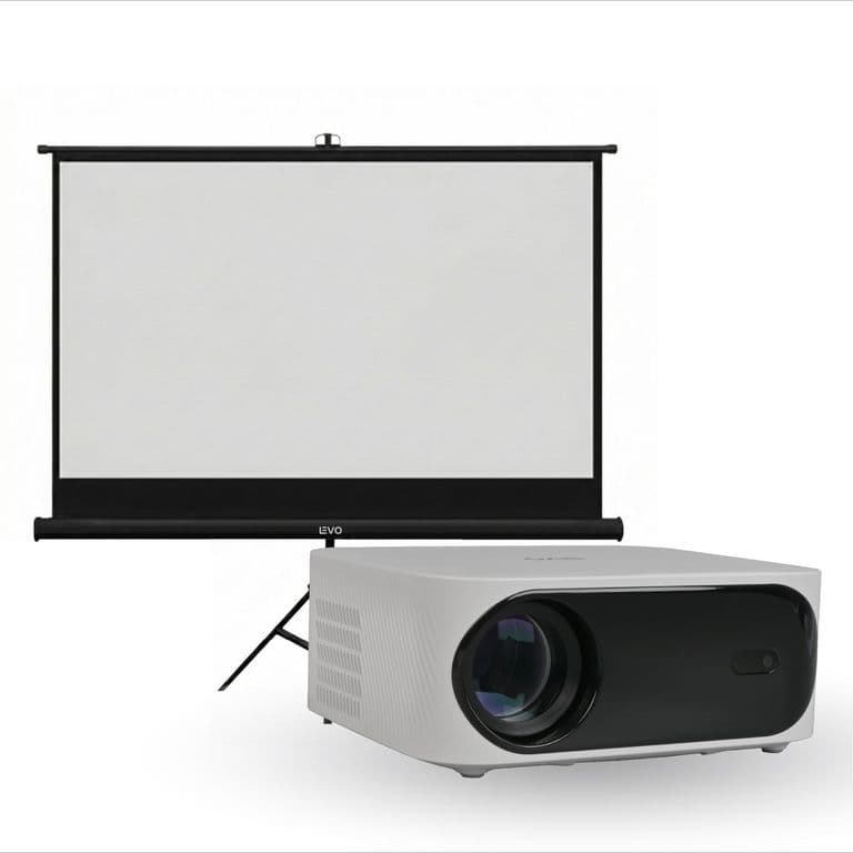 Proyector Portatil Orion 12000lm + Telon 100" Negro