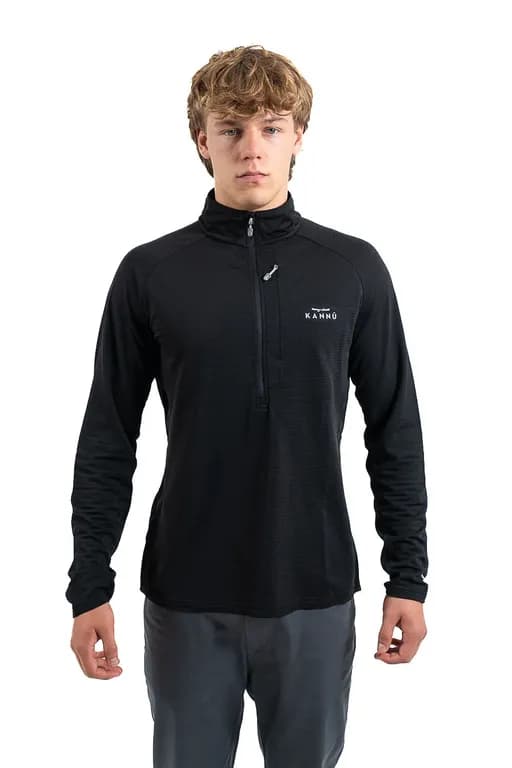 Polar Deportivo Medio Cierre La Leonera Hombre Negro 2XL