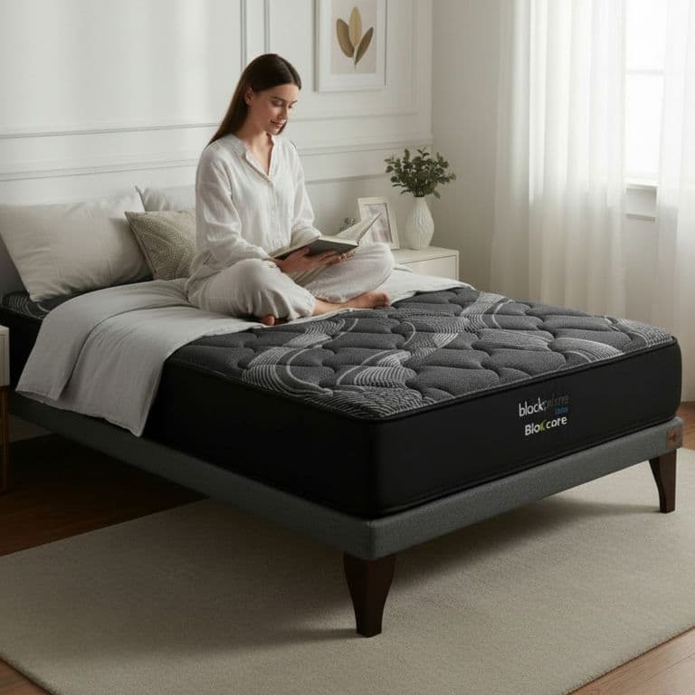 Cama 1 Plaza Box 8 cm - L190 cm + Colchon Black Prime - Modelo Uno / Con Pata 24 cm(Gris)