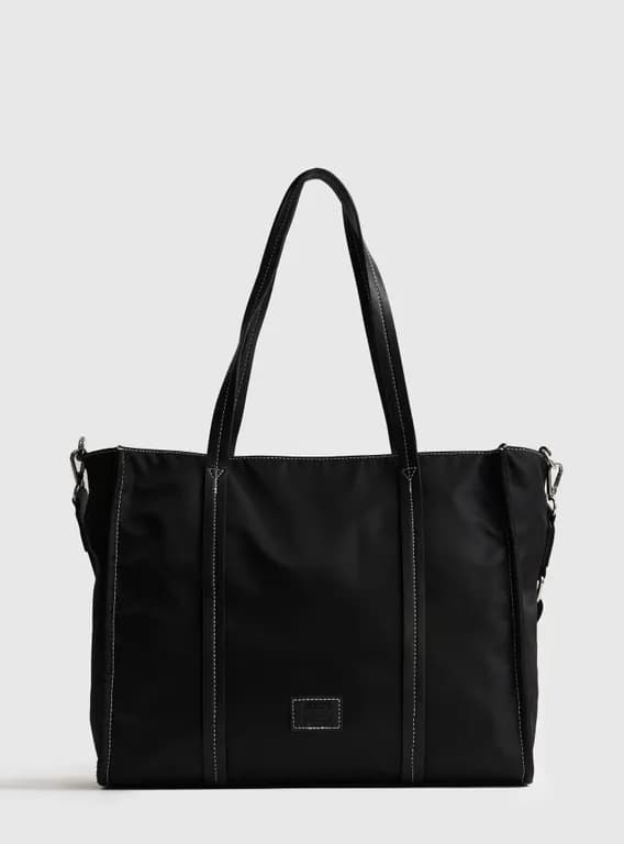 Bolso Nylon Notebook Office Iconicas Negro TALLA UNICA