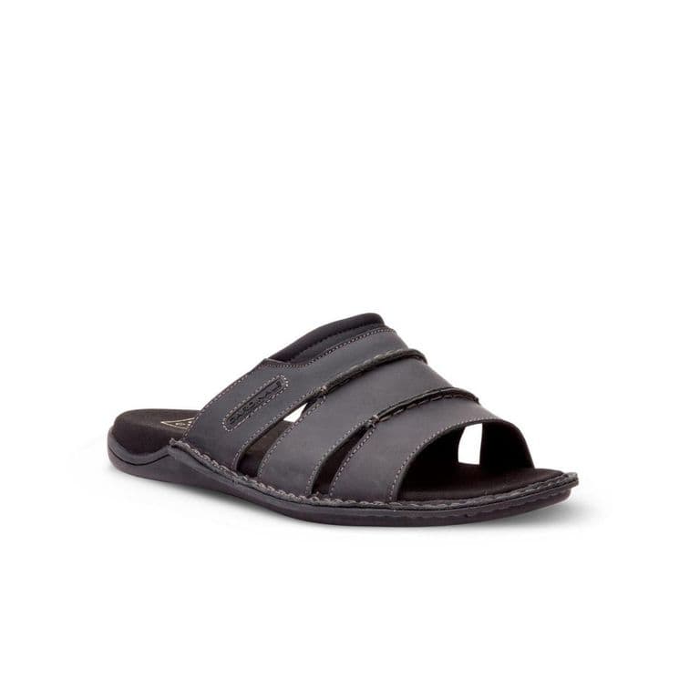 Sandalias Hombre Cuero Pantina Negro Mallorca Negro 42