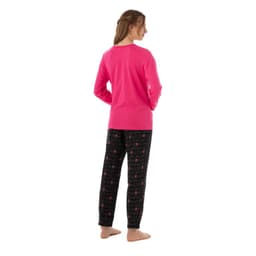 COD 1783 PIJAMA ALGODON , PANTALON ESTAMPADO Fucsia M