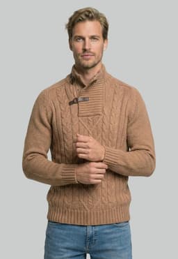 Sweater Asti Camel Melange Beige M
