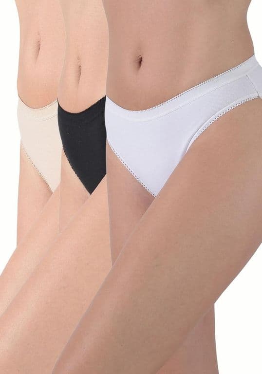 Pack 3X Calzon Algodon P313.07-SUR Blanco L