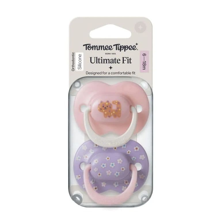 Chupete de silicona coleccion ClubHouse 6-18 meses 2 unidades UltimateFit nina rosado TommeeTippee