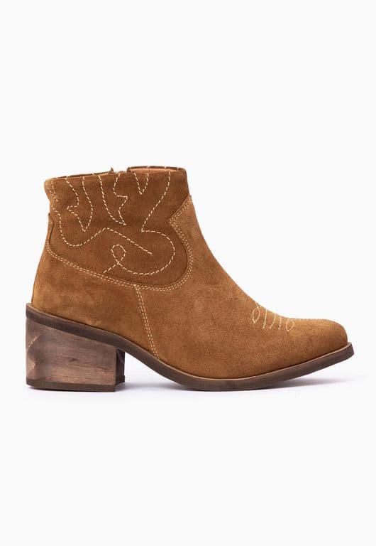Botin Cuero Mujer Verbena Camel Cafe 39